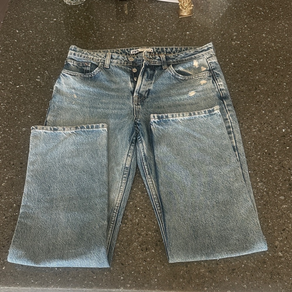 Zara mid rise straight leg jeans - Picture 2 of 7